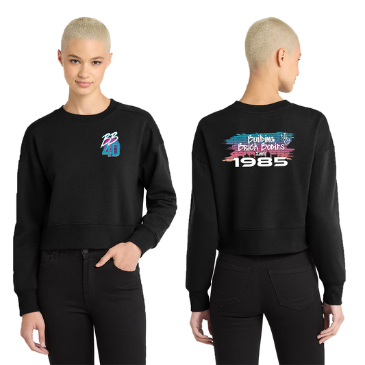 Brick Bodies 40yr Anniversary Ladies Cropped Crew