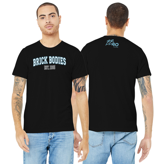 Brick Bodies Since 1985 Unisex Jersey Crew Tee