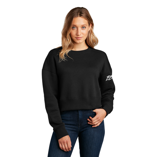 Ladies Fleece Cropped Crew