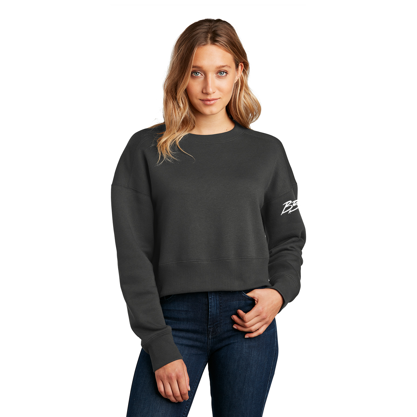 Ladies Fleece Cropped Crew